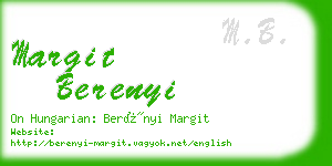 margit berenyi business card